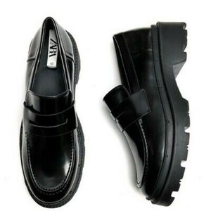 ZARA CHUNKY PLATFORM LOAFERS